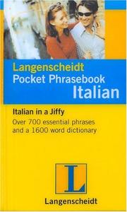 Cover of: Langenscheidt Pocket Phrasebook Italian: with Travel Dictionary and Grammar (Langenscheidt Pocket Phrase Book)