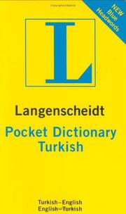 Cover of: Langenscheidt Turkish Pocket Dictionary by Resuhi Akdikmen