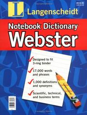 Cover of: Webster English Notebook Dictionary
