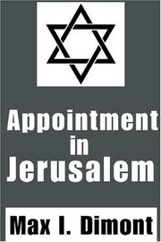 Cover of: Appointment in Jerusalem by Max Dimont