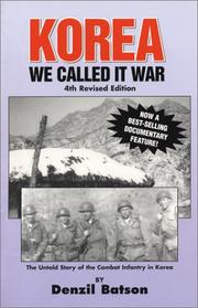 Cover of: Korea: We Called It War