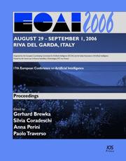 Cover of: ECAI 2006, 17th European Conference on Artificial Intelligence | 