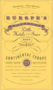 Cover of: Europe's Wonderful Little Hotels and Inns 2002 by 