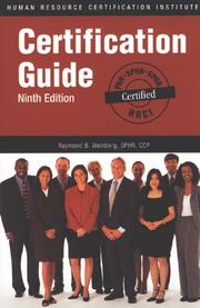 Cover of: HRCI Certification Guide | Raymond B. Weinberg