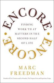 Cover of: Encore: Finding Work that Matters in the Second Half of Life