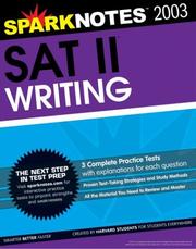 Cover of: SAT II Writing (SparkNotes Test Prep) (SparkNotes Test Prep)
