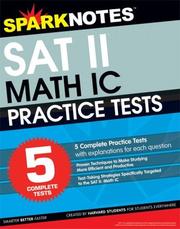Cover of: 5 Practice Tests for the SAT II Math IC (SparkNotes Test Prep) (SparkNotes Test Prep)
