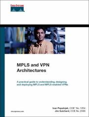 Cover of: MPLS and VPN Architectures, Vol. 1