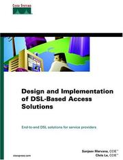 Cover of: Design and Implementation of DSL-Based Access Solutions | Sanjeev Mervana