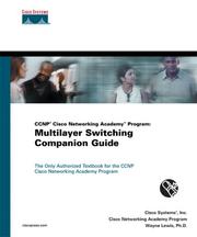 Cover of: CCNP Cisco Networking Academy Program: multilayer switching companion guide