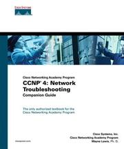Cover of: CCNP 4: Network Troubleshooting Companion Guide (Cisco Networking Academy Program) (Companion Guide)