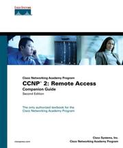 Cover of: CCNP 2: Remote Access Companion Guide (Cisco Networking Academy Program) (2nd Edition) (Companion Guide)