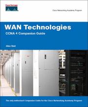 Cover of: WAN Technologies: CCNA 4 Companion Guide