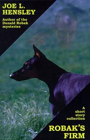 Cover of Robak's Firm (Donald Robak Mysteries)