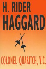 Cover of: Colonel Quaritch, V.C by H. Rider Haggard