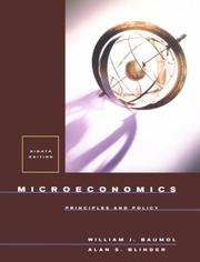 Cover of: Microeconomics by William J. Baumol, William J. Baumol, Alan S. Blinder