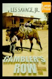 Cover of: Gambler's row: a western trio