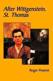 Cover of: After Wittgenstein, Saint Thomas by Roger Pouivet