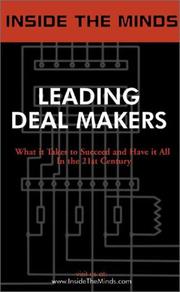 Cover of: Inside the Minds: Leading Deal Makers - Top Venture Capitalists & Lawyers Share Their Knowledge on the Art of Deal Making and Negotiations (Inside the Minds)