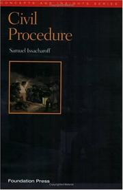 Cover of: Civil Procedure (Concepts and Insights)