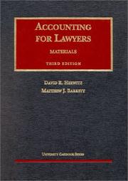 Cover of: Materials on accounting for lawyers