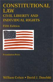 Cover of: Constitutional law: civil liberty and individual rights