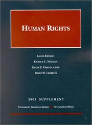 Cover of: 2003 Supplement to Human Rights by Louis Henkin, Gerald L. Neuman, Diane F. Orentlicher, David W. Leebron