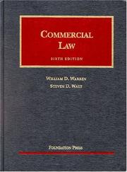 Cover of: Commercial law by William D. Warren
