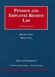 Cover of: Pension and Employee Benefit Law, 3rd Ed.