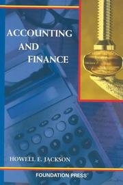 Cover of: Accounting and Finance