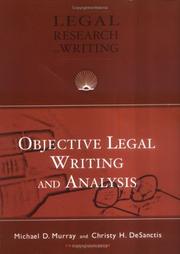 Cover of: Objective Legal Writing and Analysis (University Casebook Series)