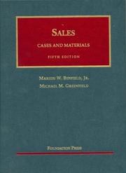 Cover of: Sales: Cases and Materials (University Casebook Series)