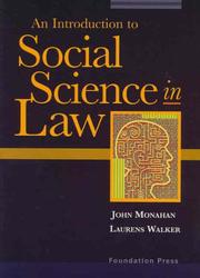 Cover of: Social Science in Law, Abridged Edition (University Casebook Series)