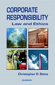 Cover of: Corporate Responsibility by Christopher Stone