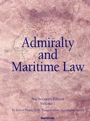 Cover of: Admiralty and Maritime Law, Volume 1
