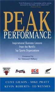 Cover of: Peak Performance: Business Lessons from the World's Top Sports