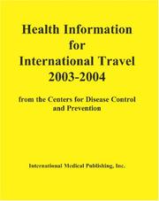 Cover of: Health Information for International Travel 2003-2004 (Health Info for Internl Travel)