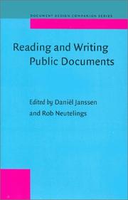 Cover of: Reading and Writing Public Documents: Problems, Solutions, and Characteristics (Document Design Companion Series, 1)