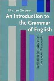 Cover of: An introduction to the grammar of English: syntactic arguments and socio-historical background