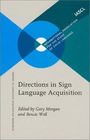 Cover of: Directions in Sign Language Acquisition (Trends in Language Acquisition Research, V. 2)