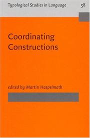 Cover of: Coordinating constructions by edited by Martin Haspelmath.