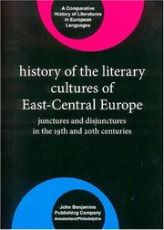 Cover of: History of the Literary Cultures of East-Central Europe by 