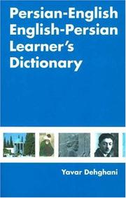 Cover of: Persian-english English-persian Learner's Dictionary by Yavar Dehghani