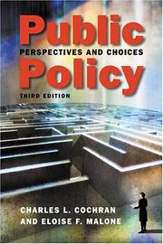 Cover of: Public Policy: Perspectives And Choices