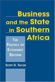 Cover of: Business and the State in Southern Africa: The Politics of Economic Reform