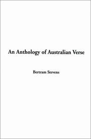 Cover of: Anthology of Australian Verse by Bertram Stevens