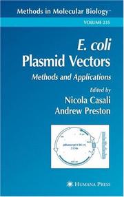 Cover of: E. coli  Plasmid Vectors: Methods and Applications (Methods in Molecular Biology)