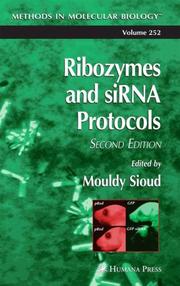 Cover of: Ribozymes and siRNA protocols