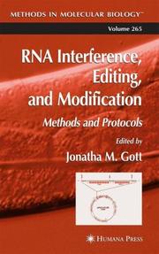 Cover of: RNA Interference, Editing, and Modification: Methods and Protocols (Methods in Molecular Biology)