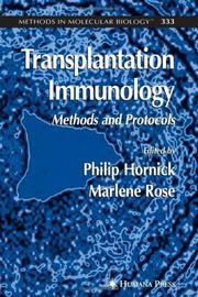 Cover of: Transplantation Immunology: Methods and Protocols (Methods in Molecular Biology)